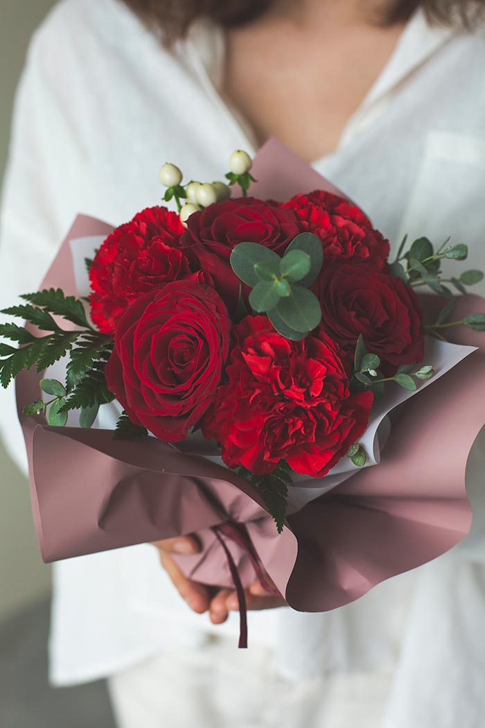 花束 そのまま飾れるブーケ #737 size:60　REDの写真2枚目