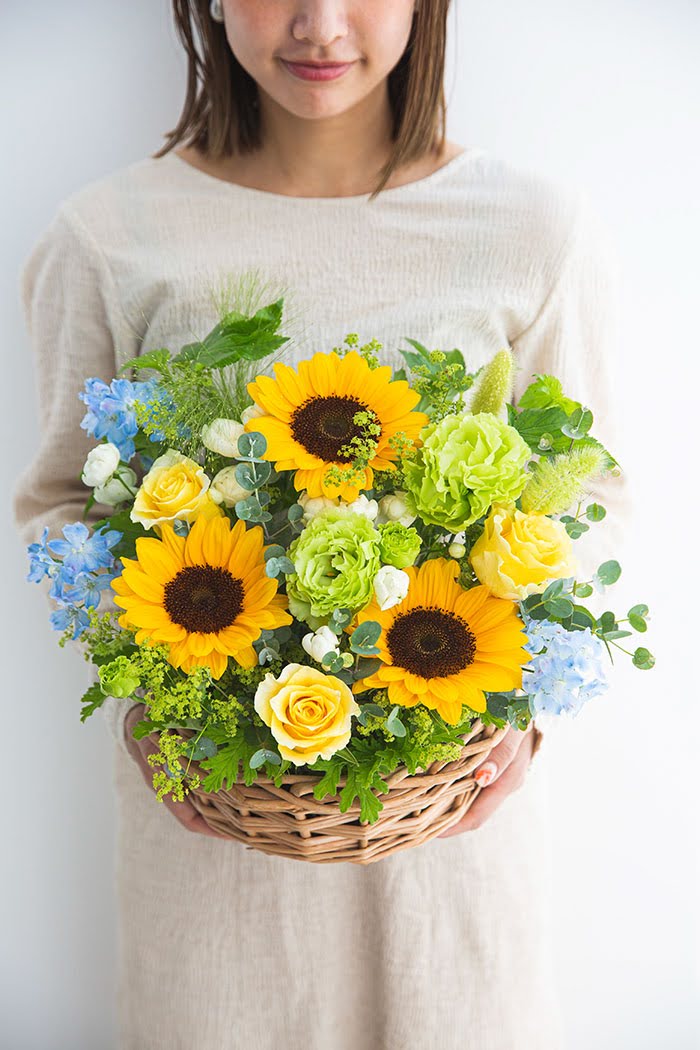 アレンジメント バスケット #742 size:100