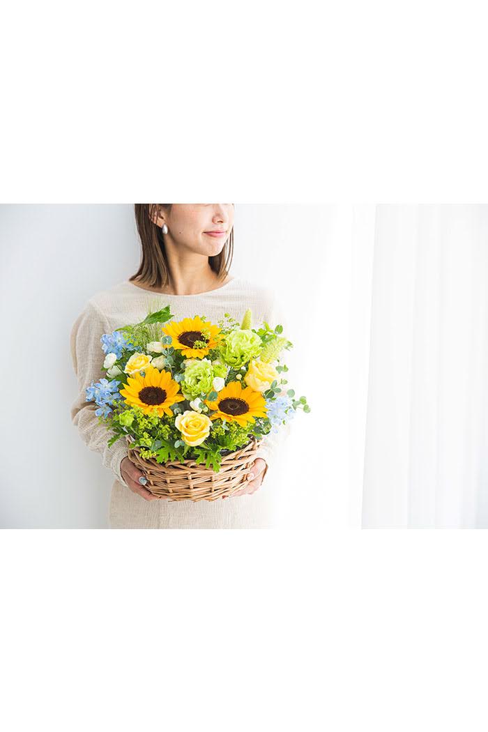 アレンジメント バスケット #742 size:100の写真3枚目