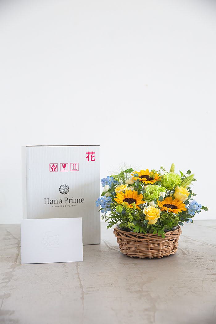 アレンジメント バスケット #742 size:120｜【公式】HanaPrime｜花と植物のギフト通販