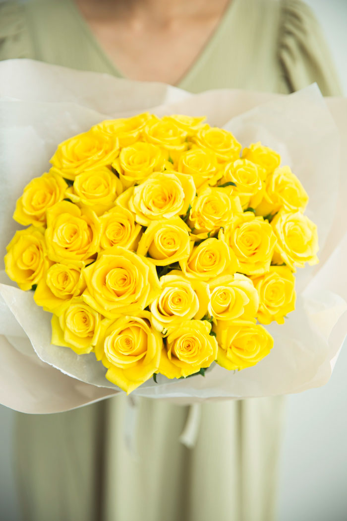 花束 ローズブーケ バラ30本  #793 size:100　YEL