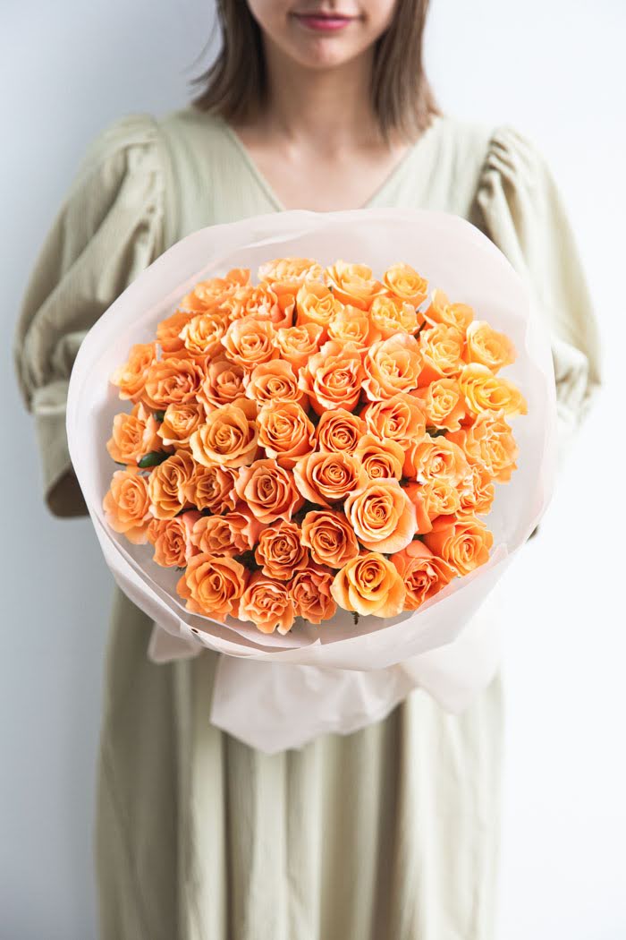 花束 ローズブーケ バラ50本 #795 size:120　ORNの写真1枚目