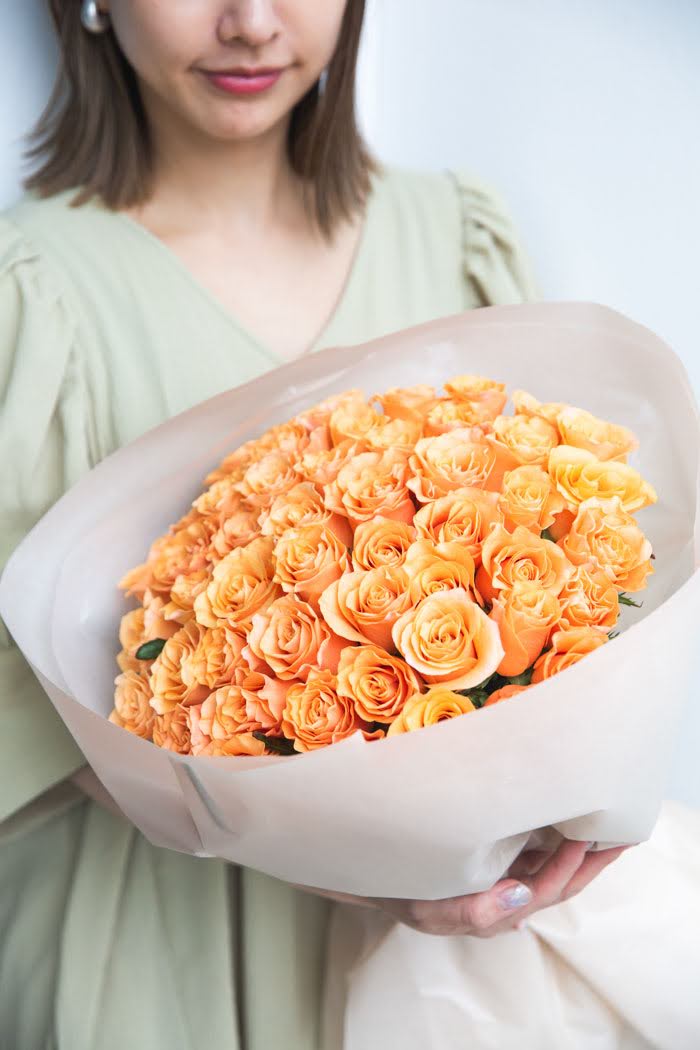 花束 ローズブーケ バラ50本 #795 size:120　ORN