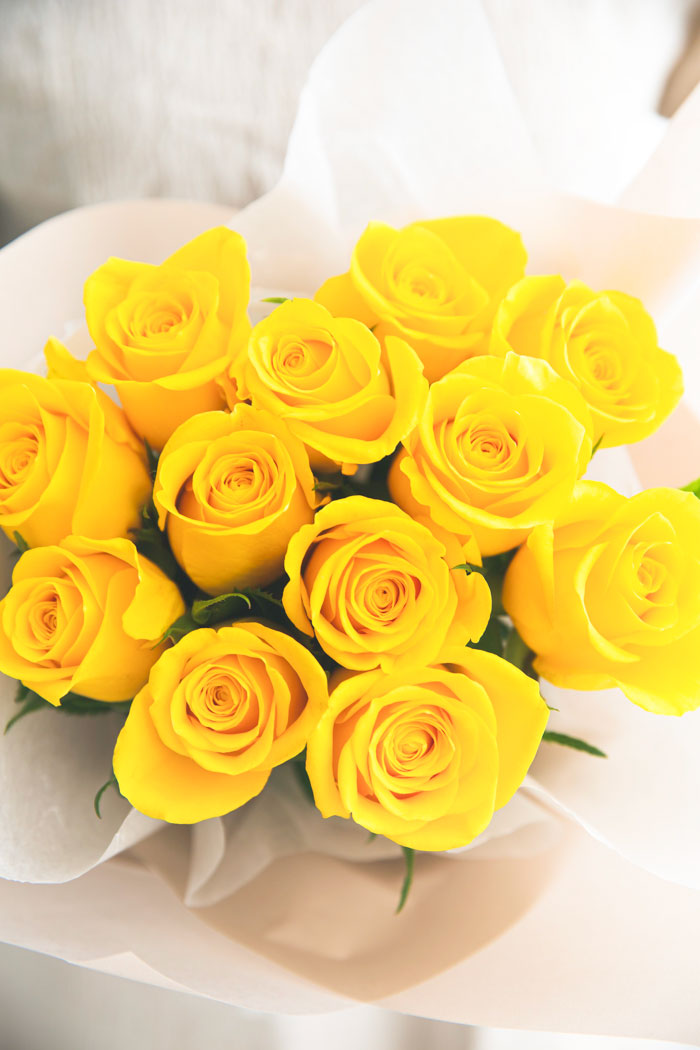 花束 ローズブーケ バラ12本 #796 size:80　YEL