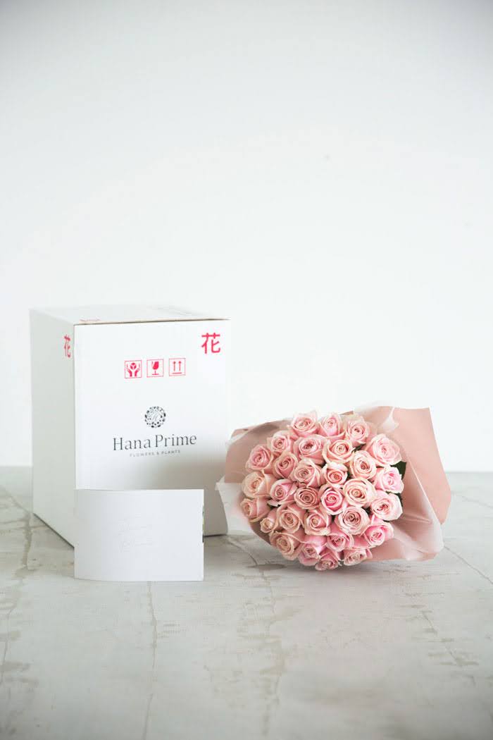 花束 ローズブーケ バラ30本 #797 size:100 薄PNK｜HanaPrime（ハナ