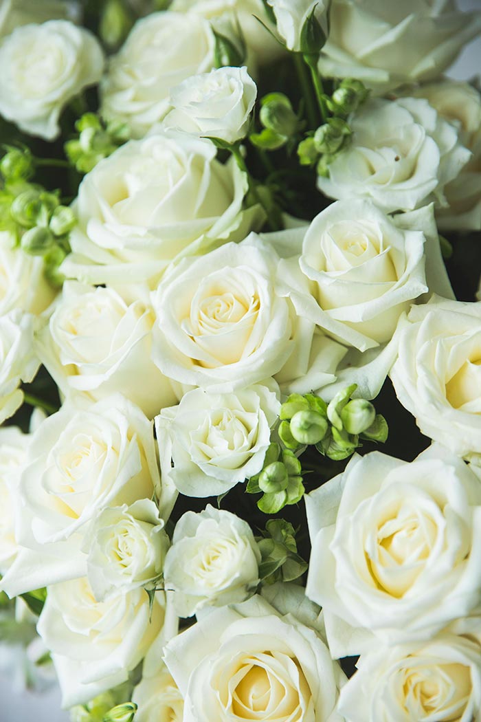 ローズのハート型スタンド花 1段 ホワイト #918