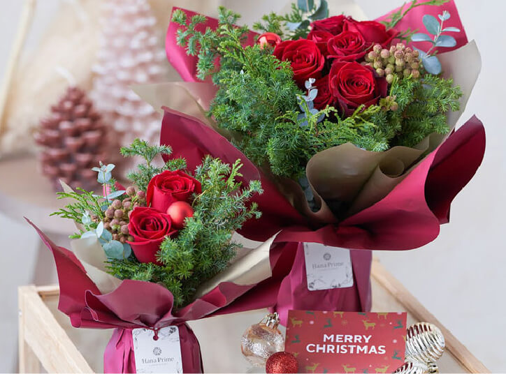 クリスマスにおすすめの花束