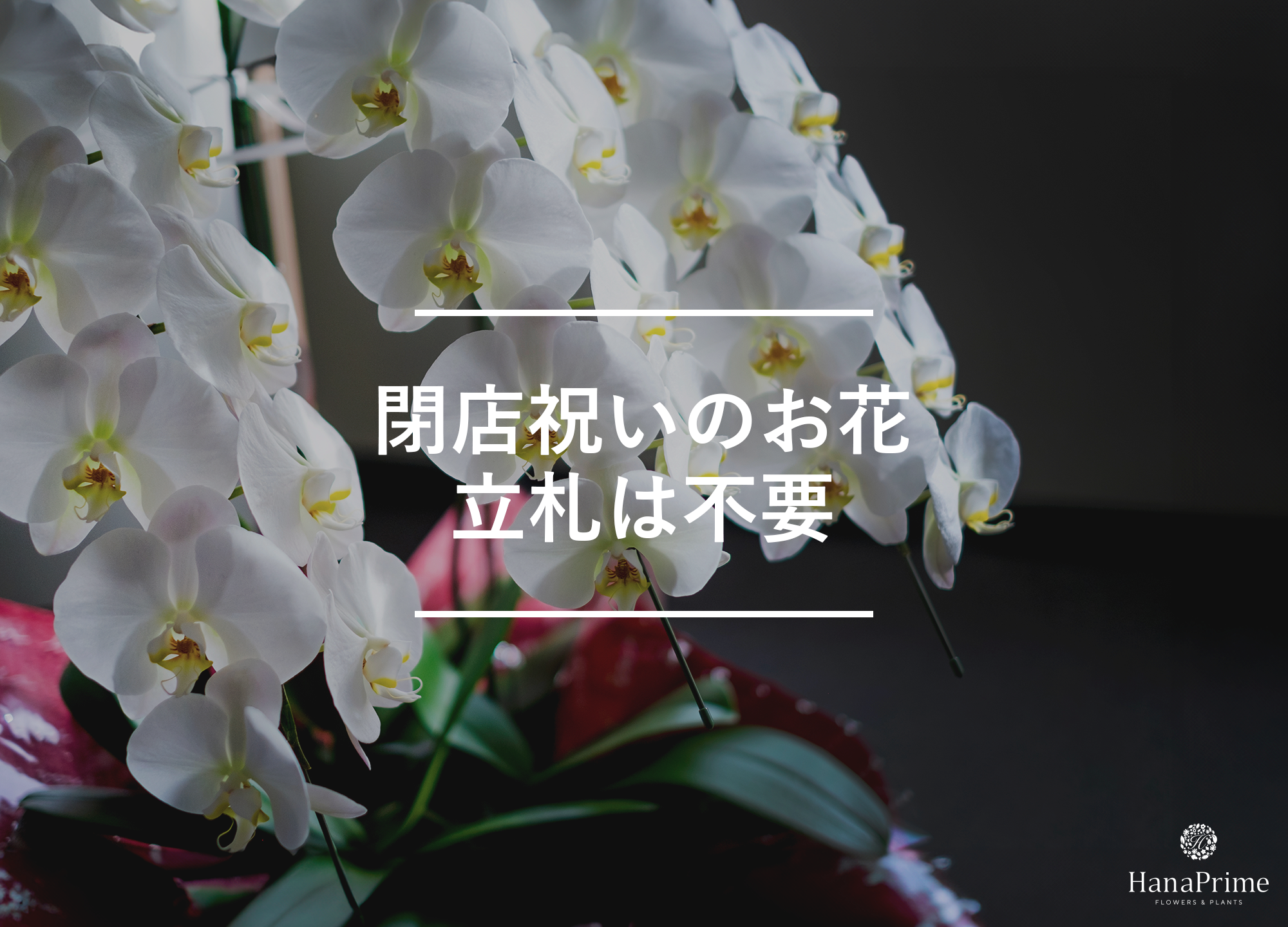 閉店祝いのお花に立て札は必要ない